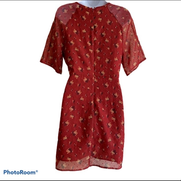 Love Fire Brick Red Fit and Flare Mini Dress - Picture 6 of 13